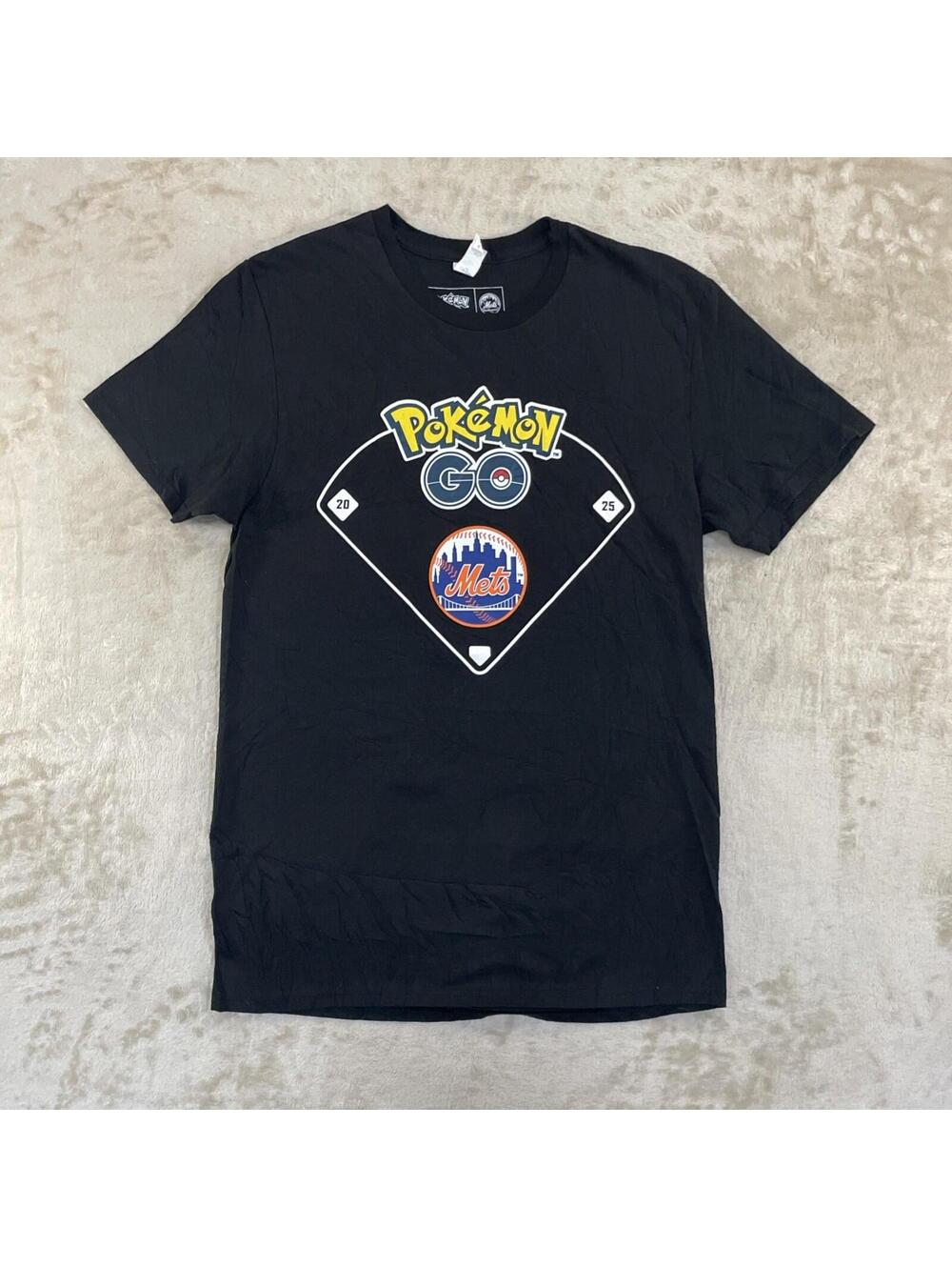 Genuine Pokemon Go MLB New York NY Mets T-Shirt 2025 Mystics #25 Size M NEW